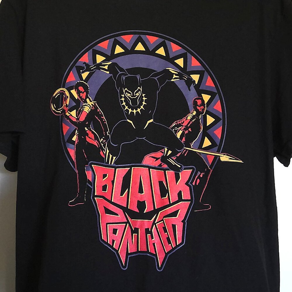 New Marvel Adventures Black Panther Tee Shirt Men's Graphic Cotton NWOT Sz L